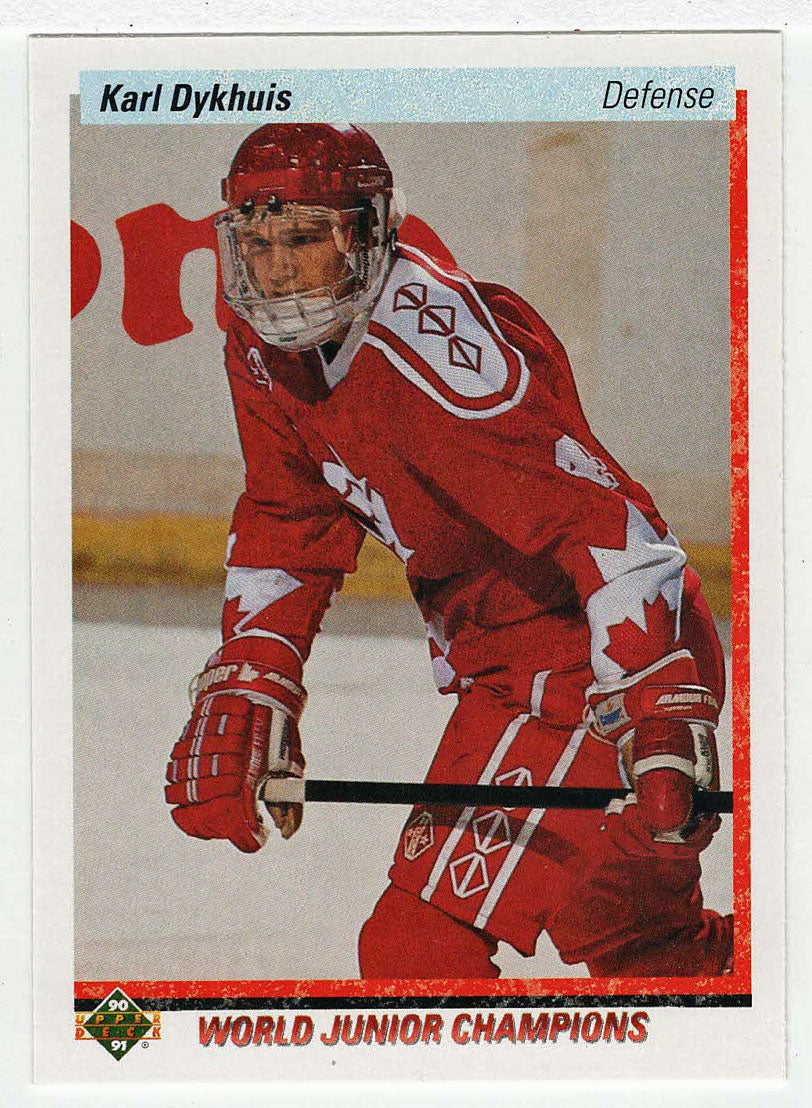 Karl Dykhuis RC - Team Canada - World Junior Champions (NHL Hockey Card) 1990-91 Upper Deck # 471 Mint
