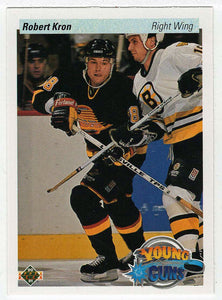 Robert Kron RC - Vancouver Canucks - Young Guns (NHL Hockey Card) 1990-91 Upper Deck # 528 Mint