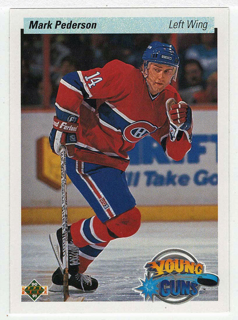 Mark Pederson RC - Montreal Canadiens - Young Guns (NHL Hockey Card) 1990-91 Upper Deck # 532 Mint