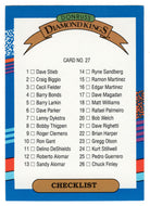 Checklist - Diamond Kings (MLB Baseball Card) 1991 Donruss # 27 Mint