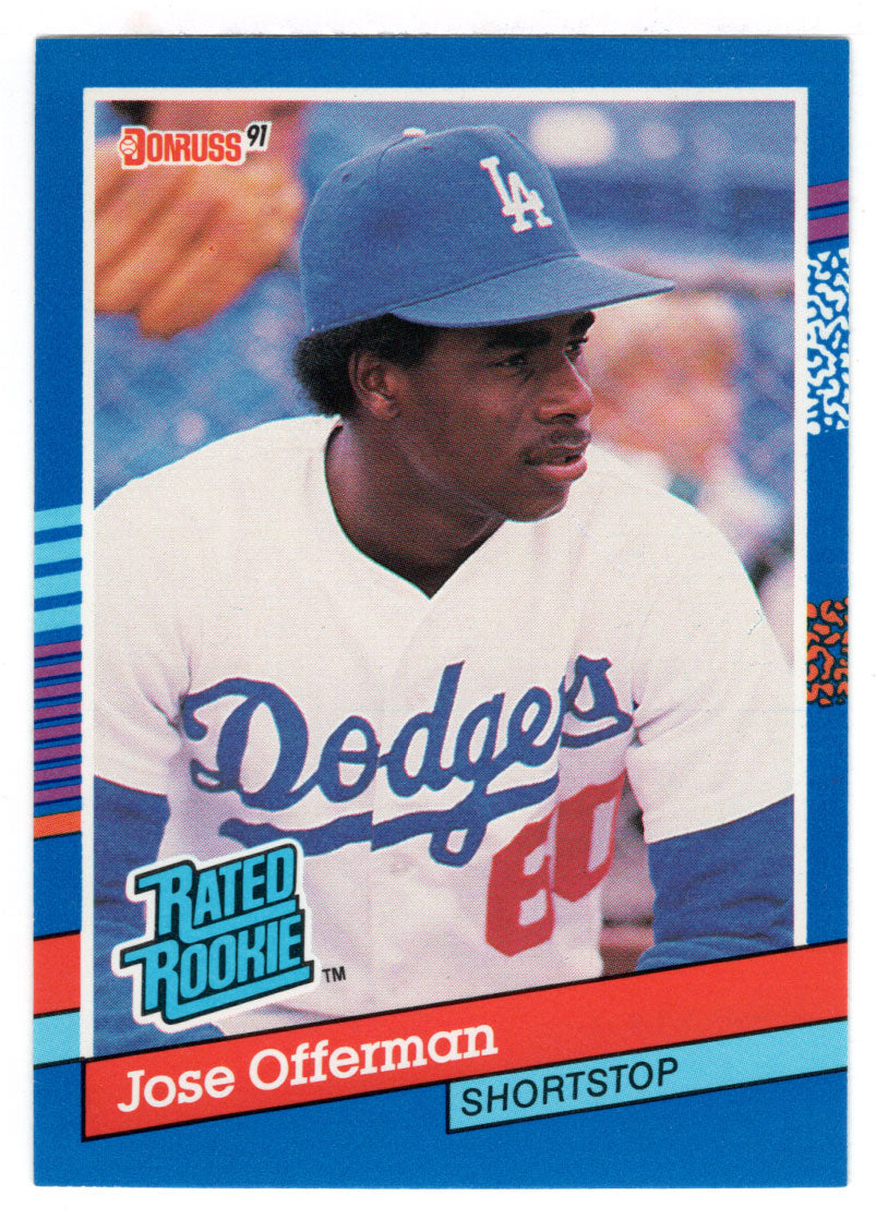 Jose Offerman - Los Angeles Dodgers - Rated Rookie (MLB Baseball Card) 1991 Donruss # 33 Mint