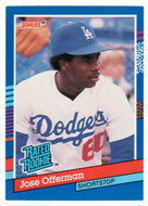Jose Offerman - Los Angeles Dodgers - Rated Rookie (MLB Baseball Card) 1991 Donruss # 33 Mint