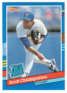 Scott Chiamparino - Texas Rangers - Rated Rookie (MLB Baseball Card) 1991 Donruss # 42 Mint