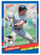 Steve Sax - New York Yankees - All-Star (MLB Baseball Card) 1991 Donruss # 48 Mint