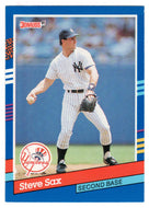 Steve Sax - New York Yankees (MLB Baseball Card) 1991 Donruss # 163 Mint