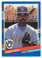 Edgar Diaz - Milwaukee Brewers (MLB Baseball Card) 1991 Donruss # 197 Mint