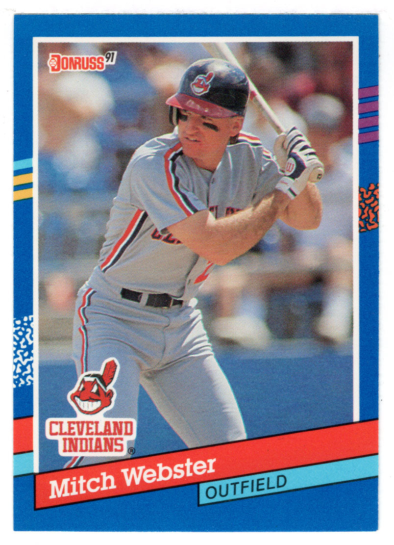 Mitch Webster - Cleveland Indians (MLB Baseball Card) 1991 Donruss # 283 Mint