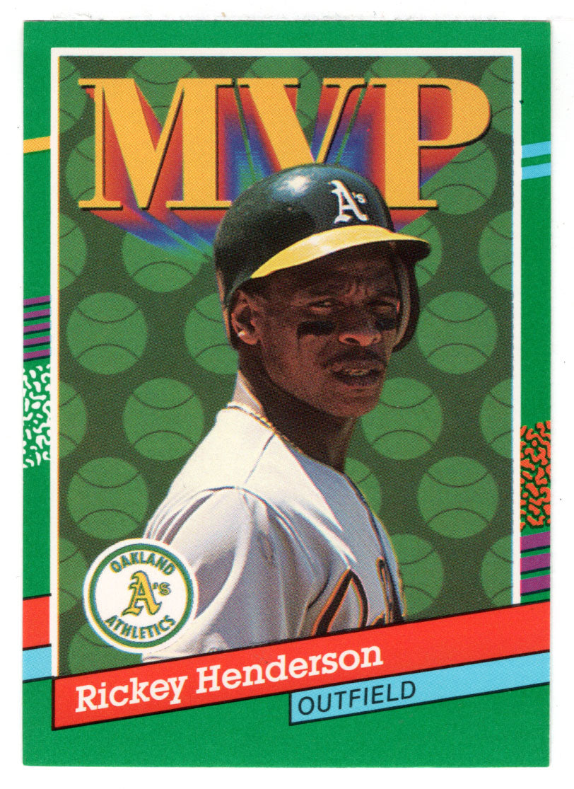 Rickey Henderson - Oakland Athletics - MVP (MLB Baseball Card) 1991 Donruss # 387 Mint