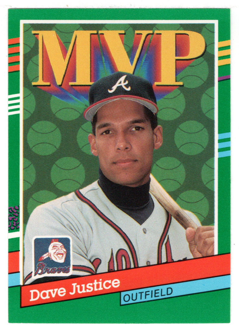 Dave Justice - Atlanta Braves - MVP (MLB Baseball Card) 1991 Donruss # 402 Mint