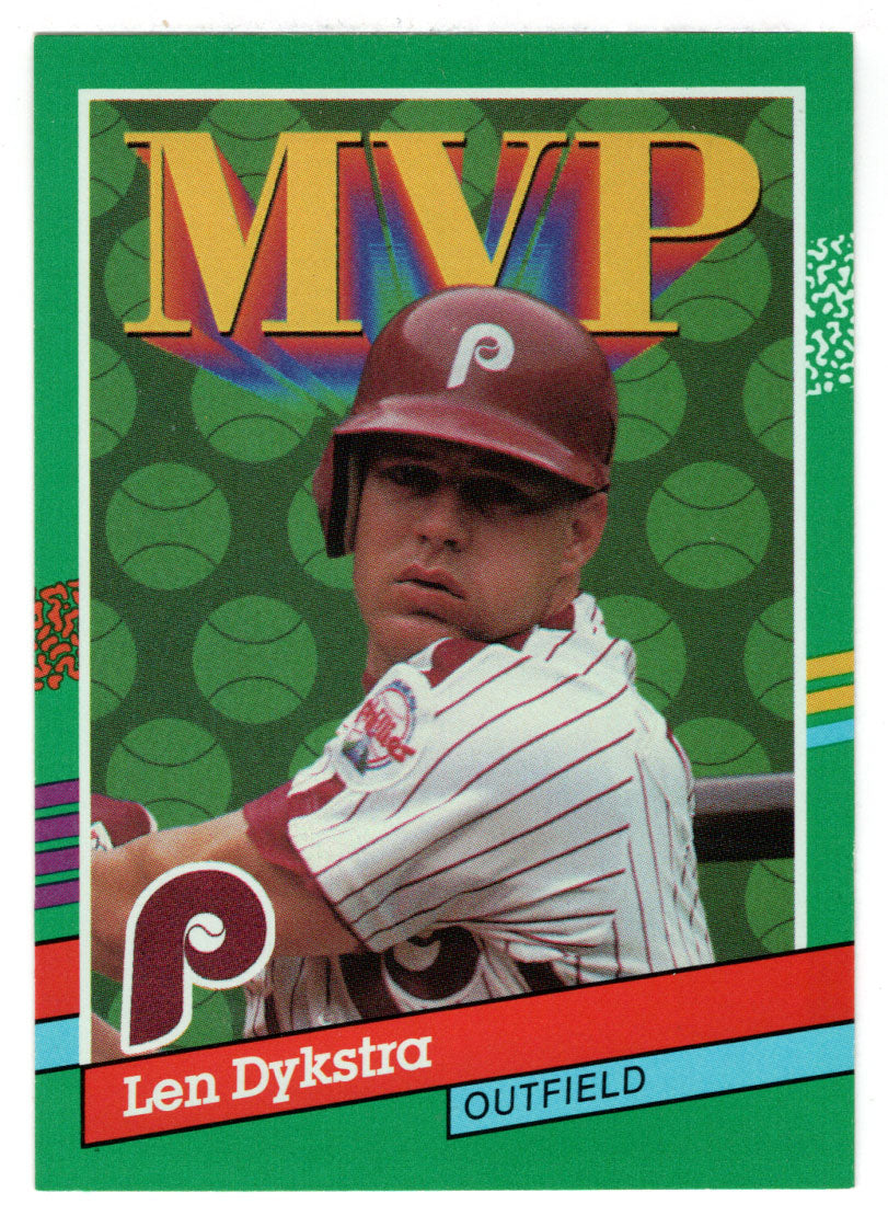 Len Dykstra - Philadelphia Phillies - MVP (MLB Baseball Card) 1991 Donruss # 410 Mint