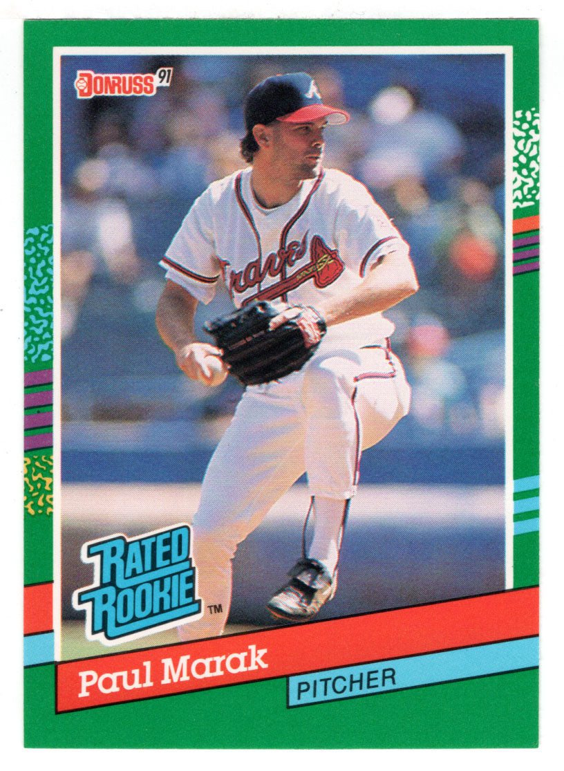 Paul Marak RC - Atlanta Braves - Rated Rookie (MLB Baseball Card) 1991 Donruss # 413 Mint