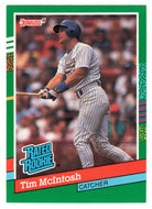 Tim McIntosh - Milwaukee Brewers - Rated Rookie (MLB Baseball Card) 1991 Donruss # 414 Mint