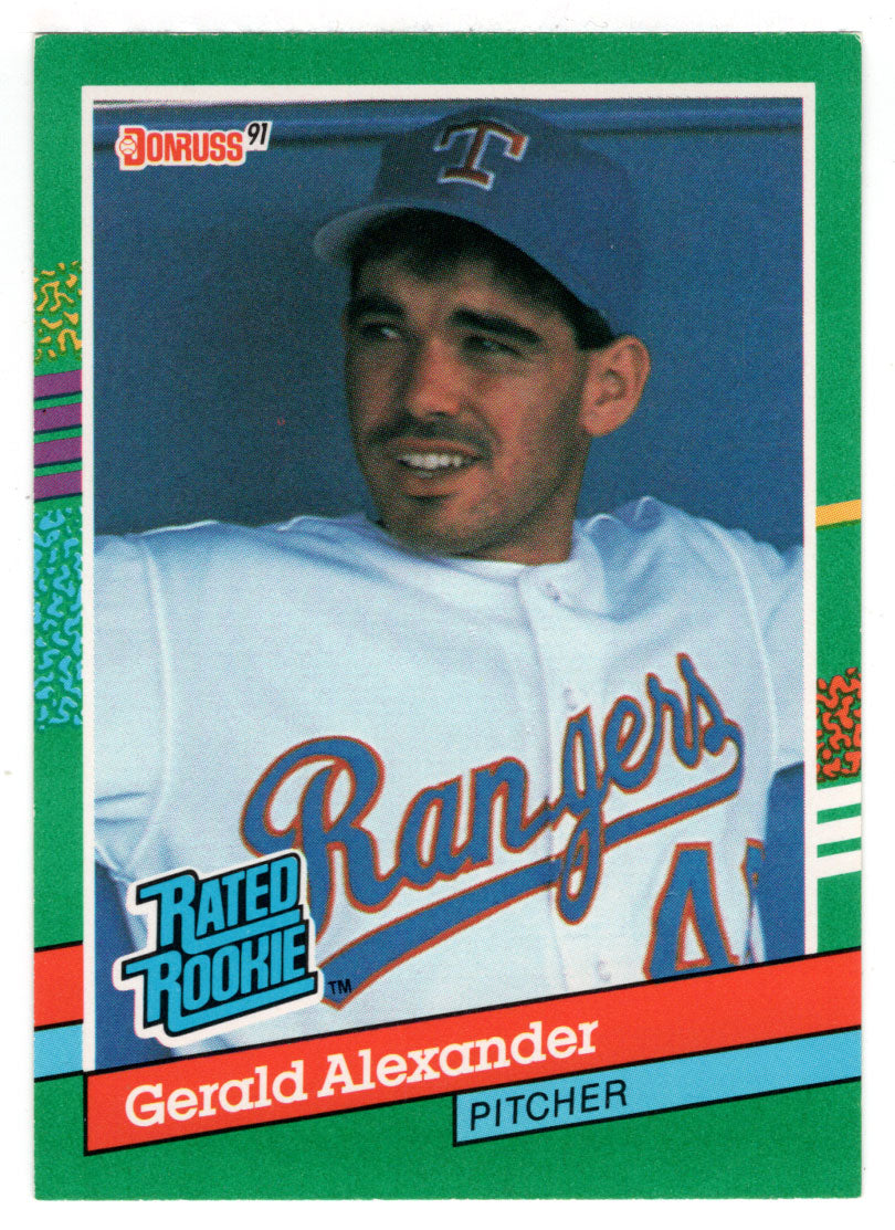 Gerald Alexander RC - Texas Rangers - Rated Rookie (MLB Baseball Card) 1991 Donruss # 419 Mint