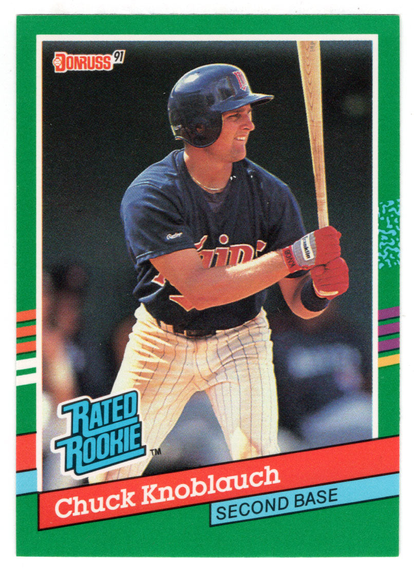 Chuck Knoblauch - Minnesota Twins - Rated Rookie (MLB Baseball Card) 1991 Donruss # 421 Mint