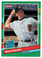 Steve Decker RC - San Francisco Giants - Rated Rookie (MLB Baseball Card) 1991 Donruss # 428 Mint