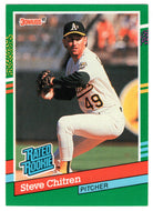 Steve Chitren RC - Oakland Athletics - Rated Rookie (MLB Baseball Card) 1991 Donruss # 431 Mint