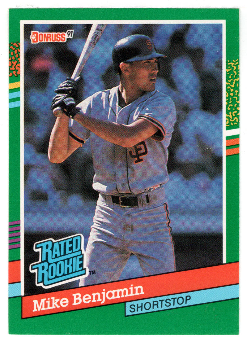 Mike Benjamin - San Francisco Giants - Rated Rookie (MLB Baseball Card) 1991 Donruss # 432 Mint