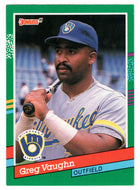 Greg Vaughn - Milwaukee Brewers (MLB Baseball Card) 1991 Donruss # 478 Mint