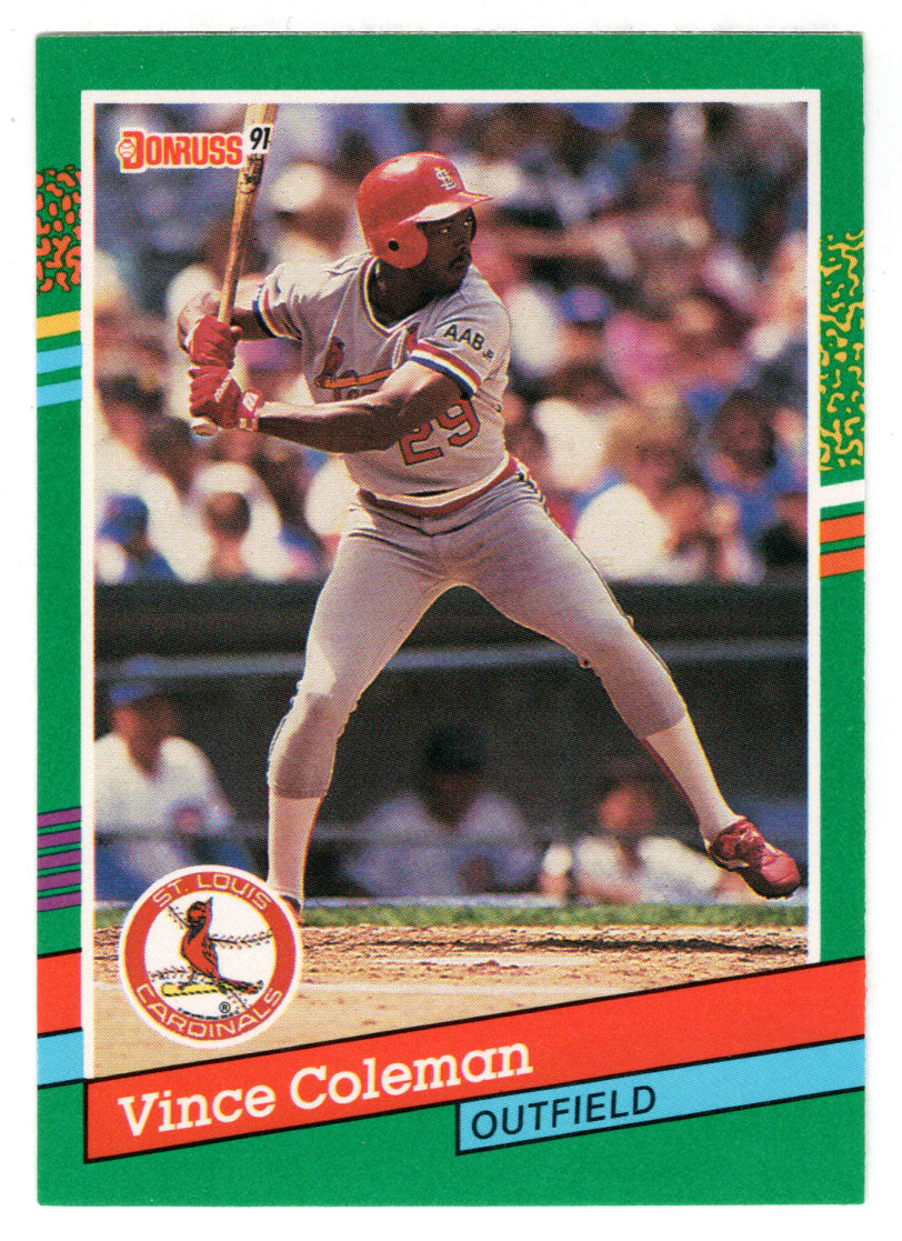 Vince Coleman - St. Louis Cardinals (MLB Baseball Card) 1991 Donruss # 487 Mint