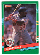 Kirby Puckett - Minnesota Twins (MLB Baseball Card) 1991 Donruss # 490 Mint