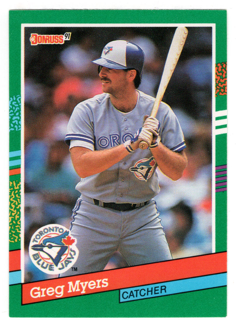 Greg Myers - Toronto Blue Jays (MLB Baseball Card) 1991 Donruss # 494 Mint