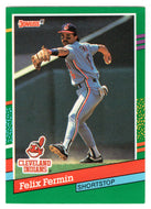 Felix Fermin - Cleveland Indians (MLB Baseball Card) 1991 Donruss # 537  Mint