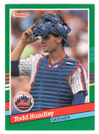 Todd Hundley - New York Mets (MLB Baseball Card) 1991 Donruss # 641 Mint