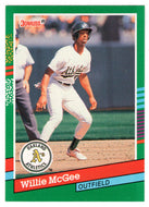 Willie McGee - Oakland Athletics (MLB Baseball Card) 1991 Donruss # 666 Mint