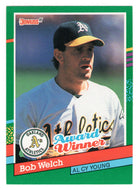 Bob Welch - Oakland Athletics - AL Cy Young Award Winner (MLB Baseball Card) 1991 Donruss # 727 Mint
