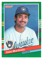 Julio Machado - Milwaukee Brewers (MLB Baseball Card) 1991 Donruss # 764 Mint