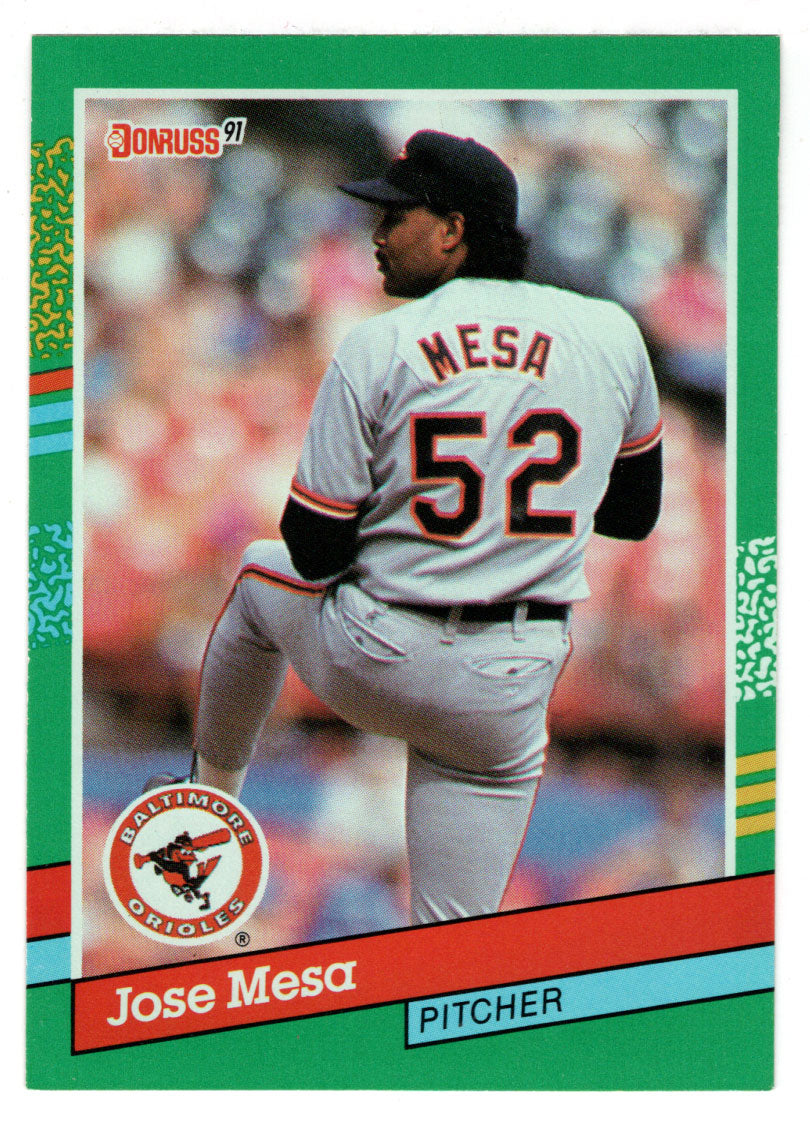 Jose Mesa - Baltimore Orioles (MLB Baseball Card) 1991 Donruss # 765 Mint