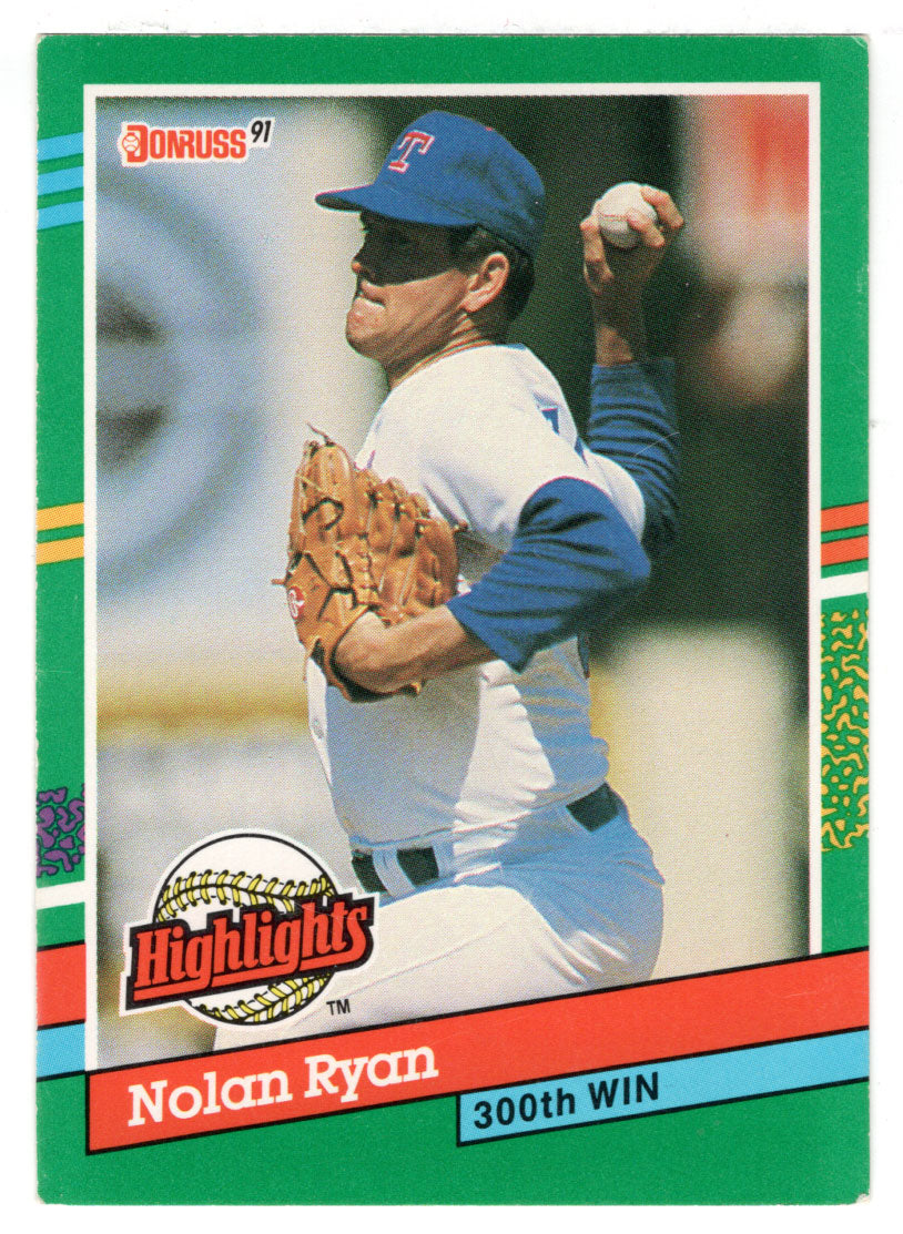 Nolan Ryan - Texas Rangers - Highlights (MLB Baseball Card) 1991 Donruss # BC-15 Mint