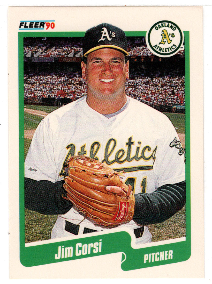 Jim Corsi - Oakland Athletics (MLB Baseball Card) 1990 Fleer # 4 Mint