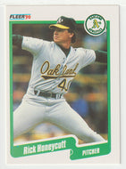 Rick Honeycutt - Oakland Athletics (MLB Baseball Card) 1990 Fleer # 11 Mint