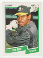 Felix Jose - Oakland Athletics (MLB Baseball Card) 1990 Fleer # 13 Mint