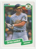 Carney Lansford - Oakland Athletics (MLB Baseball Card) 1990 Fleer # 14 Mint