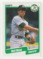 Walt Weiss - Oakland Athletics (MLB Baseball Card) 1990 Fleer # 22 Mint