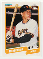 Mike Benjamin RC - San Francisco Giants (MLB Baseball Card) 1990 Fleer # 51 Mint