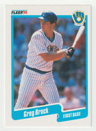 Greg Brock - Milwaukee Brewers (MLB Baseball Card) 1990 Fleer # 318 Mint