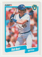 Rob Deer - Milwaukee Brewers (MLB Baseball Card) 1990 Fleer # 320 Mint