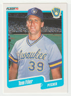Tom Filer - Milwaukee Brewers (MLB Baseball Card) 1990 Fleer # 322 Mint