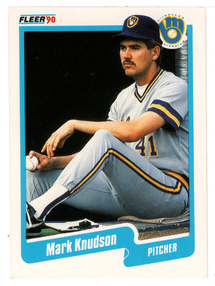 Mark Knudson - Milwaukee Brewers (MLB Baseball Card) 1990 Fleer # 327 Mint