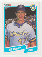 Bill Krueger - Milwaukee Brewers (MLB Baseball Card) 1990 Fleer # 328 Mint