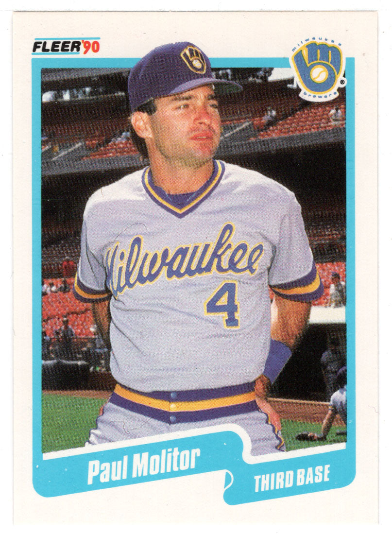 Paul Molitor - Milwaukee Brewers (MLB Baseball Card) 1990 Fleer # 330 Mint