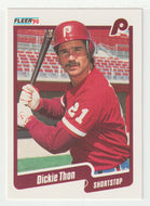 Dickie Thon - Philadelphia Phillies (MLB Baseball Card) 1990 Fleer # 573 Mint