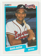 Dave Justice RC - Atlanta Braves (MLB Baseball Card) 1990 Fleer # 586 Mint