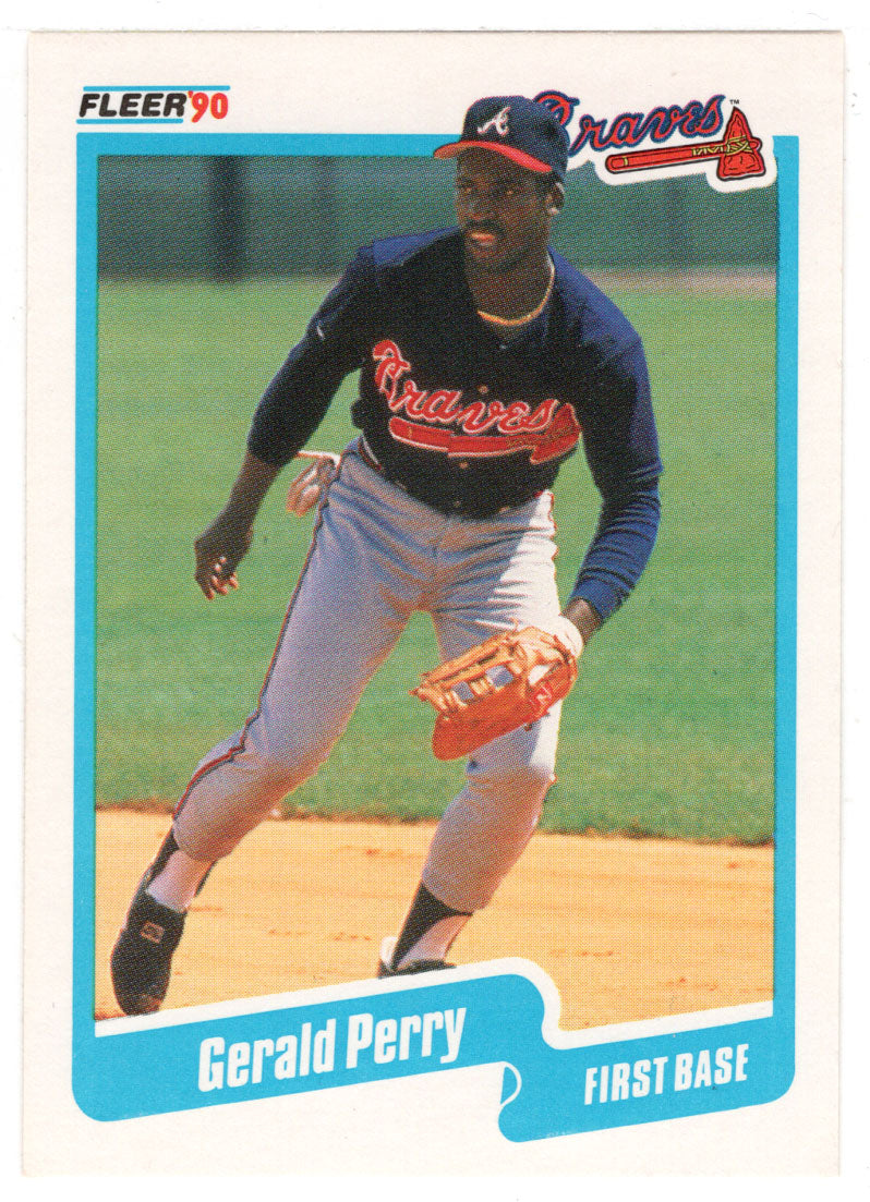 Gerald Perry - Atlanta Braves (MLB Baseball Card) 1990 Fleer # 592 Mint