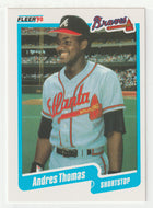 Andres Thomas - Atlanta Braves (MLB Baseball Card) 1990 Fleer # 597 Mint