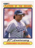 Fern.Valenzuela - Los Angeles Dodgers - Players of the Decade (MLB Baseball Card) 1990 Fleer # 622 Mint