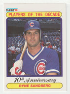 Ryne Sandberg - Chicago Cubs - Players of the Decade (MLB Baseball Card) 1990 Fleer # 625 Mint